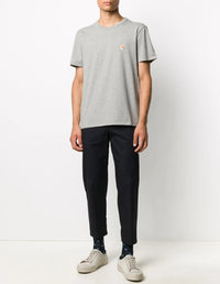 T-shirt à col rond avec écusson - Grey Melange