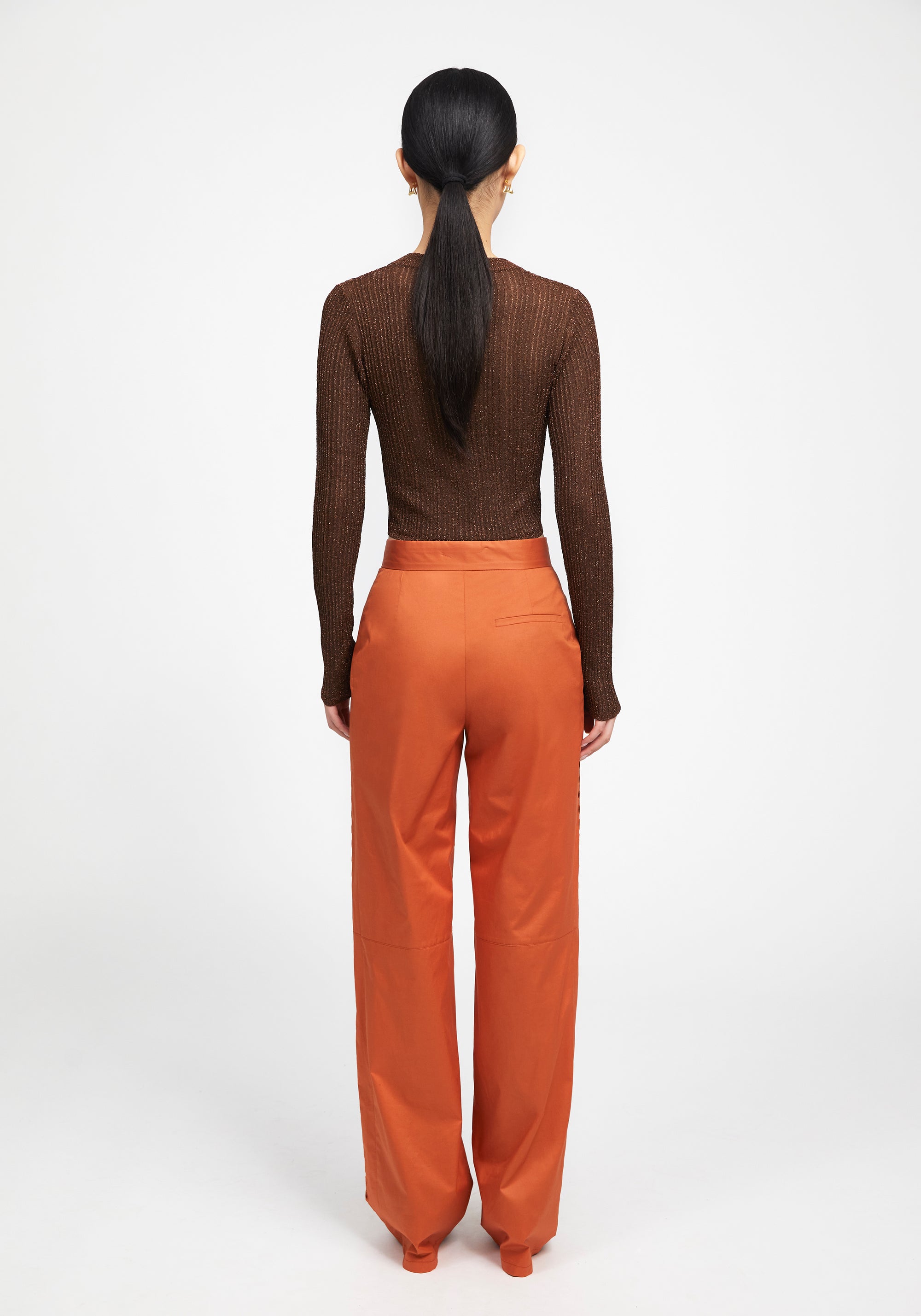Pantalon Strato à motif brodé - Brick