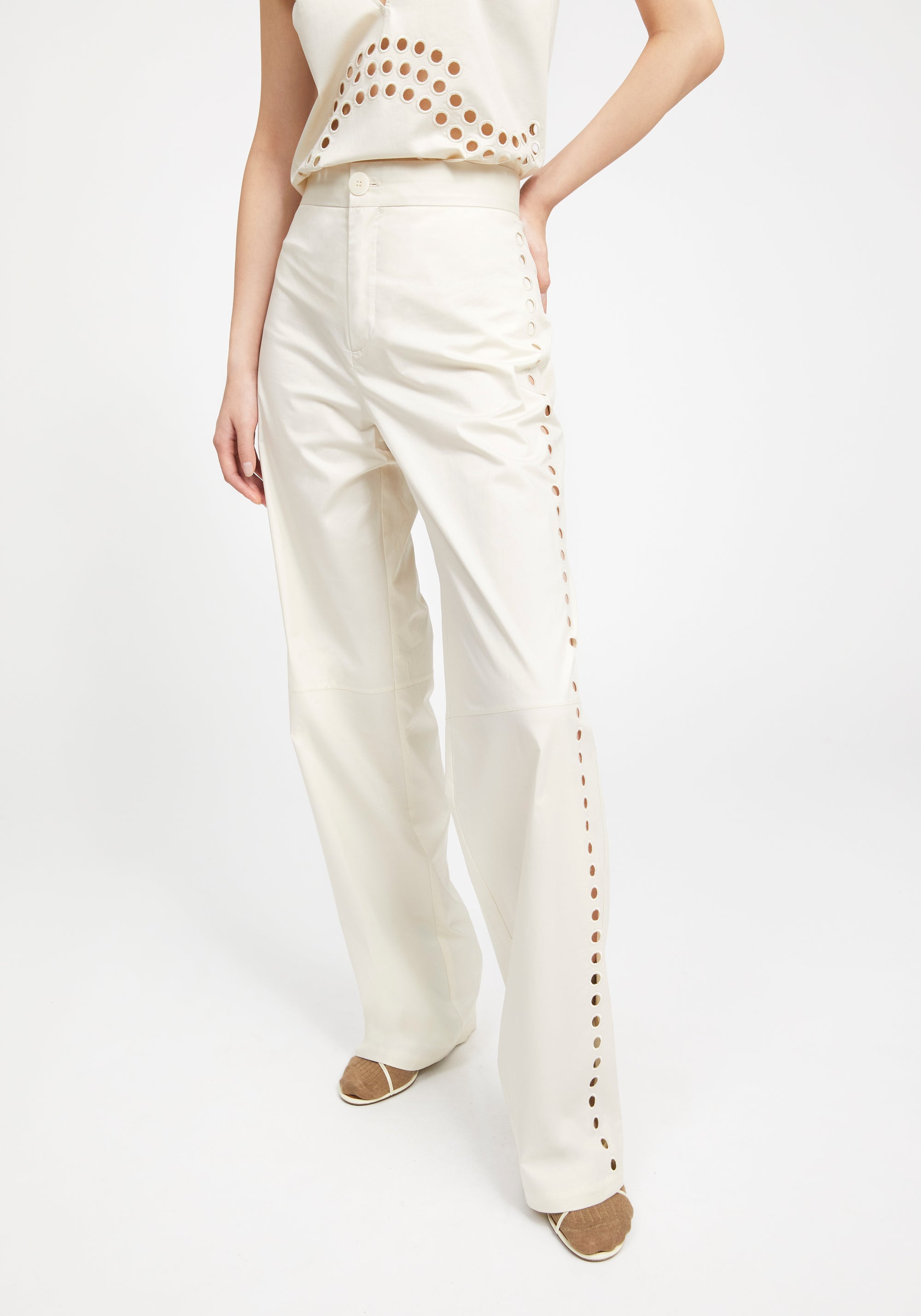 Pantalon droit Strato - Off White