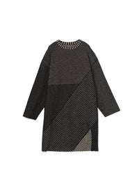 Studio asymmetric short dress - Black Melangé