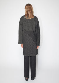 Studio asymmetric short dress - Black Melangé