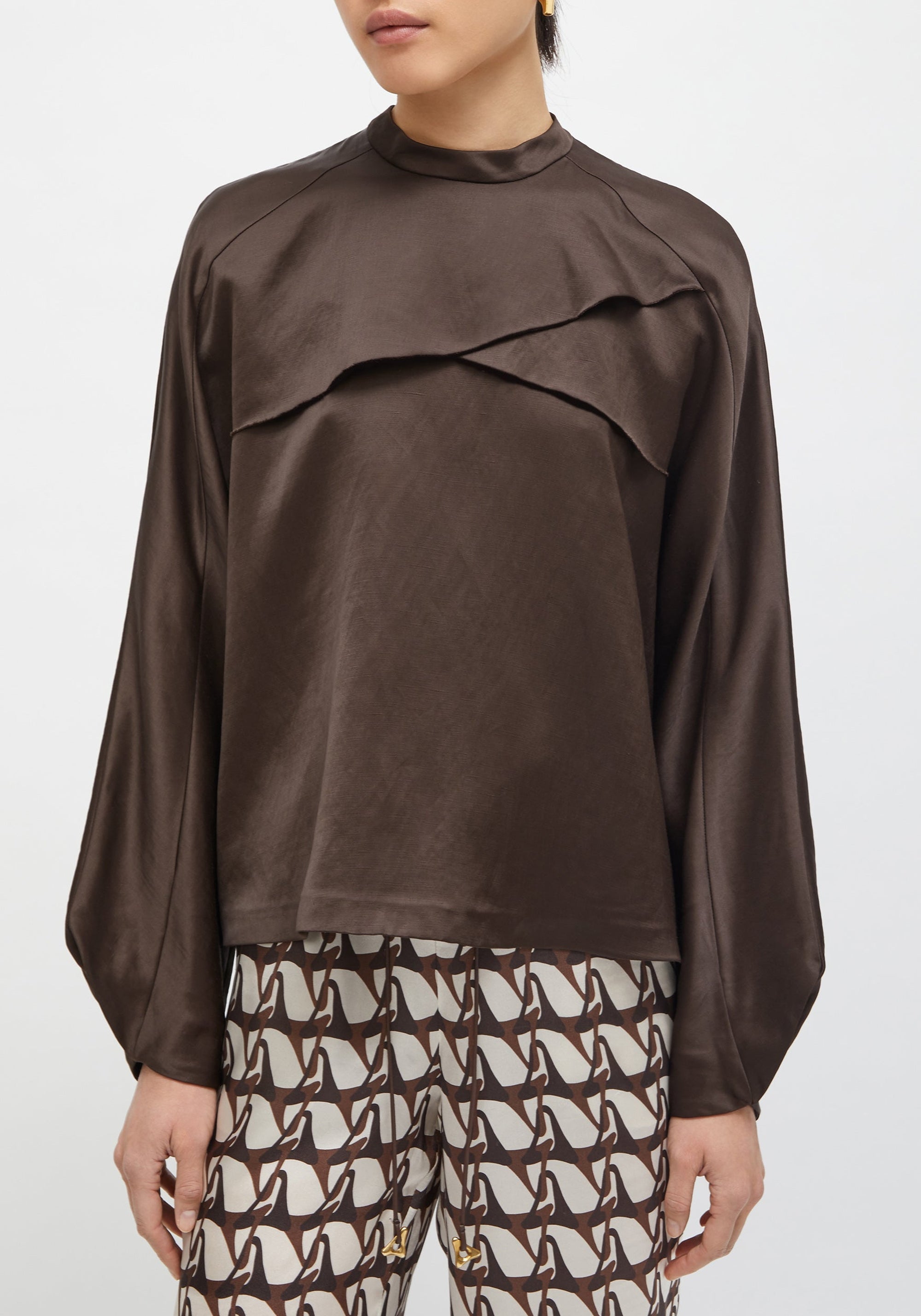 Blouse Summer à manches longues - Chocolate