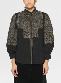 Blouse brodée Svetlana - Black