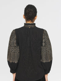 Blouse brodée Svetlana - Black