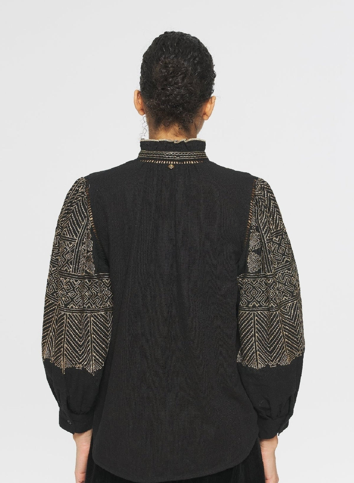 Blouse brodée Svetlana - Black