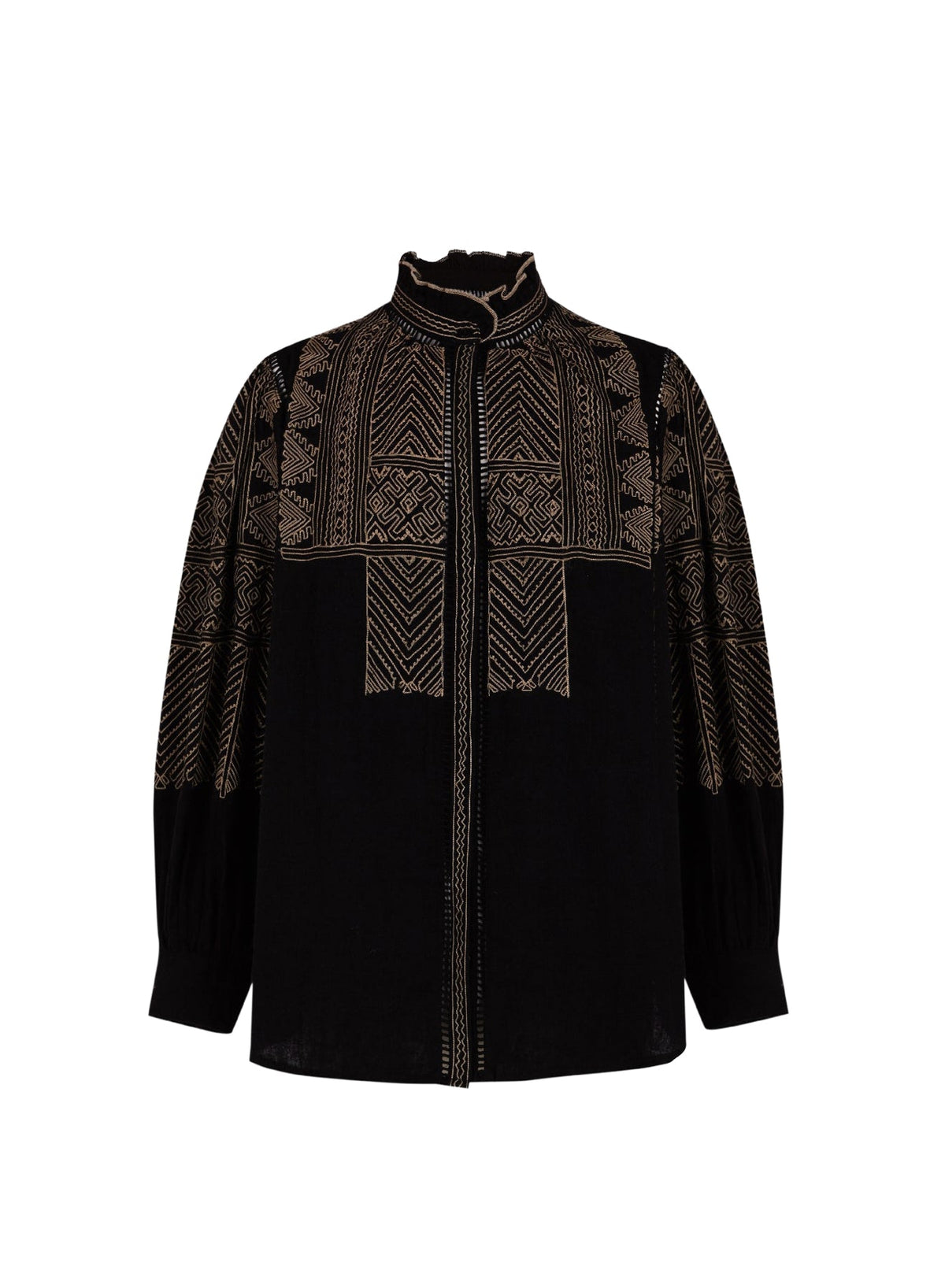 Blouse brodée Svetlana - Black