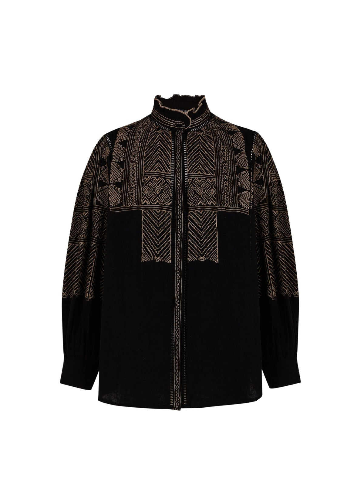 Blouse brodée Svetlana - Black
