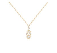 Collier Swan en or jaune 18K sertie de diamants - Or jaune