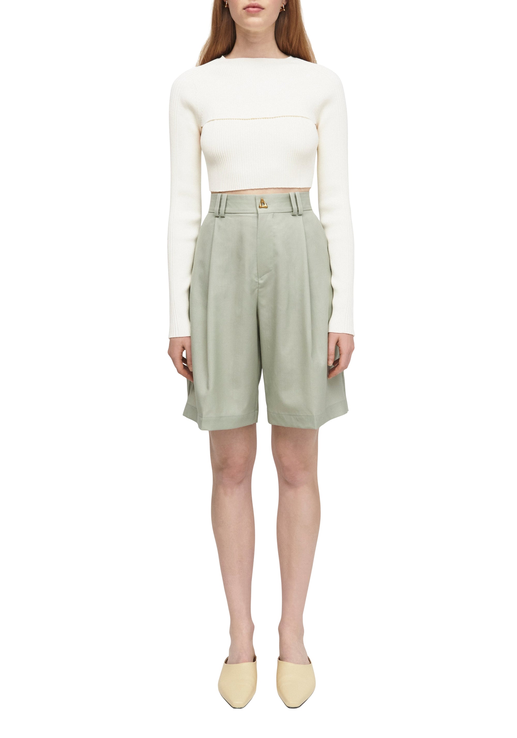 Short Swan ajusté en laine - Herb