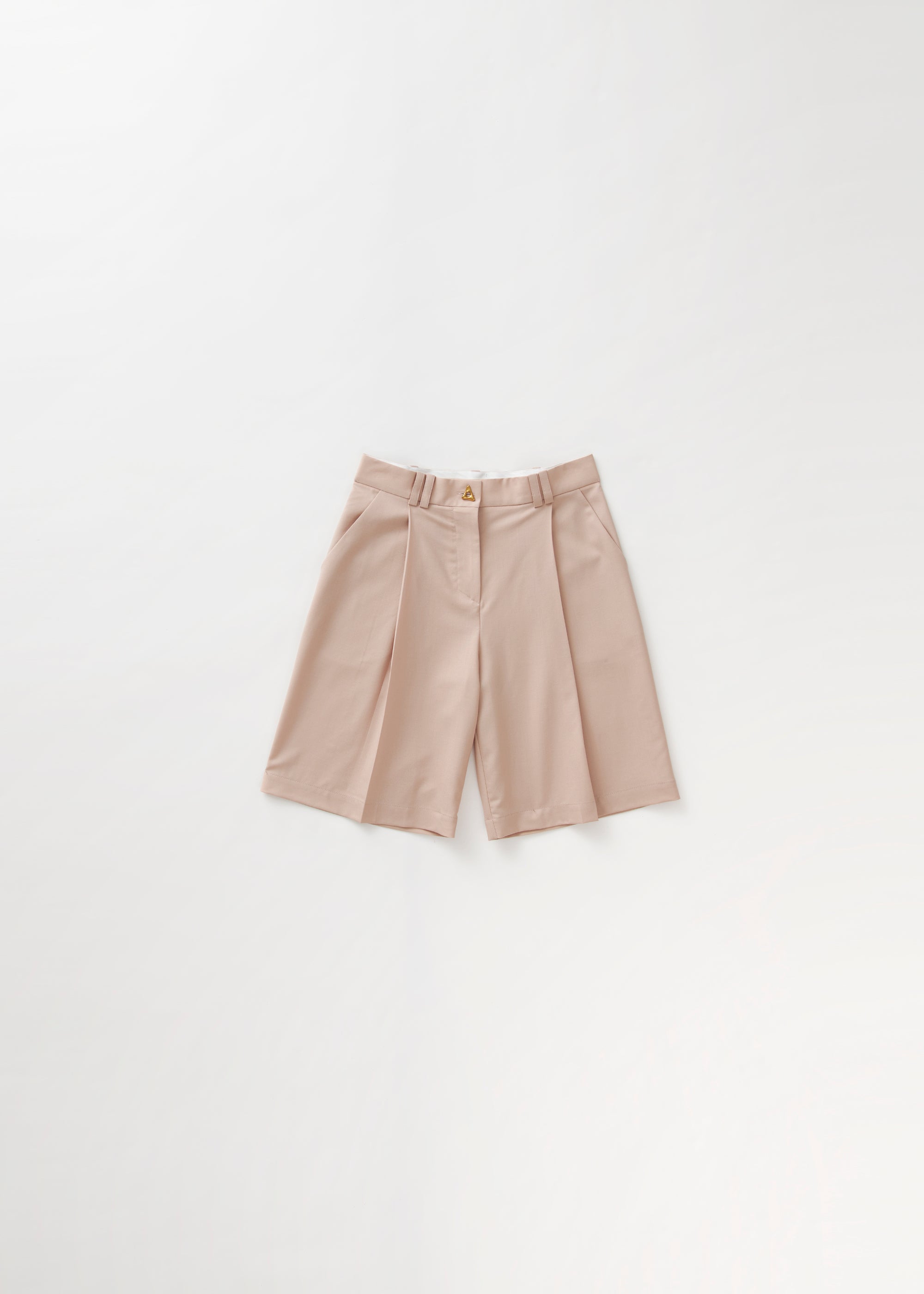 Short Swan ajusté en laine - Pale Rose
