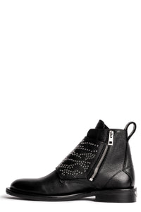 Bottines Laureen High en cuir - Noir