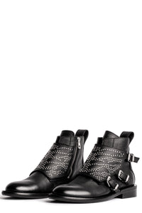 Bottines Laureen High en cuir - Noir