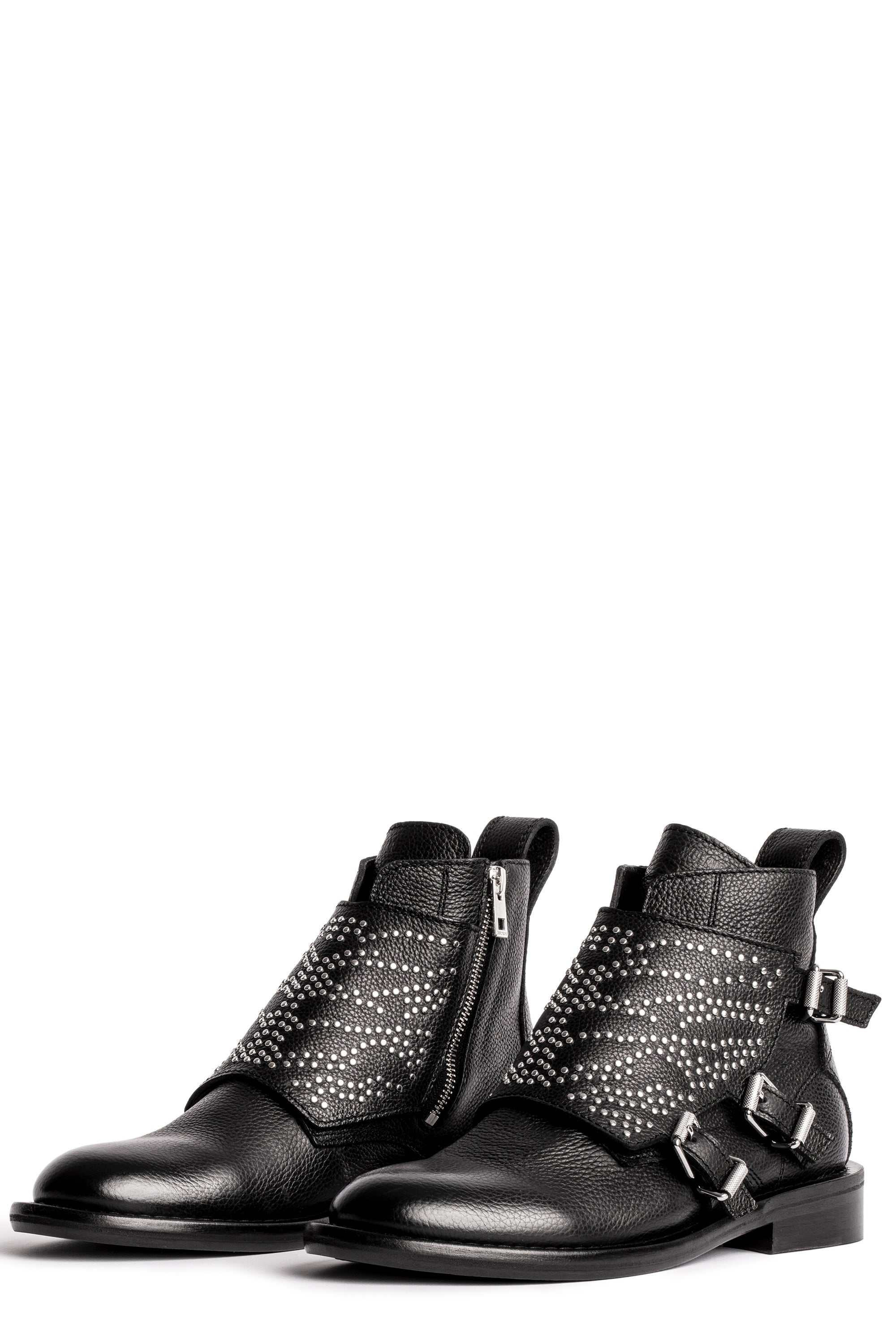 Bottines Laureen High en cuir - Noir