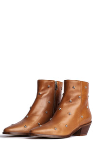 Tyler Vintage Stars leather boots - Tawny