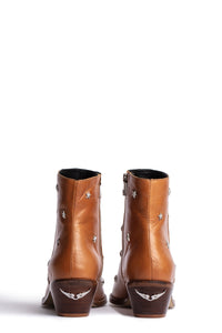 Tyler Vintage Stars leather boots - Tawny