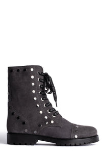 ZHORS LIGNE STREET JOE SUEDE + FLAT STUDS
