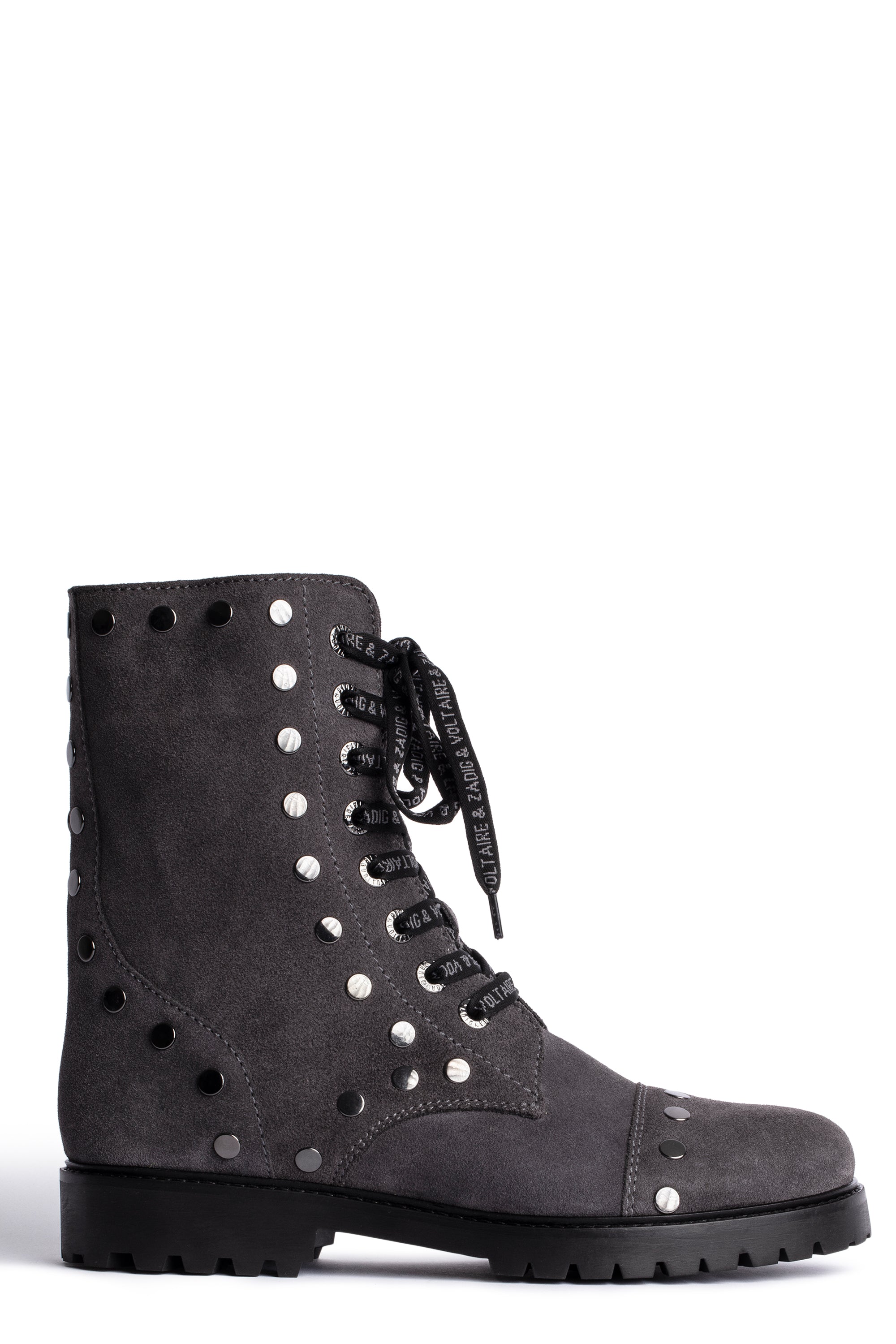 ZHORS LIGNE STREET JOE SUEDE + FLAT STUDS