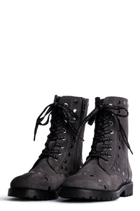ZHORS LIGNE STREET JOE SUEDE + FLAT STUDS