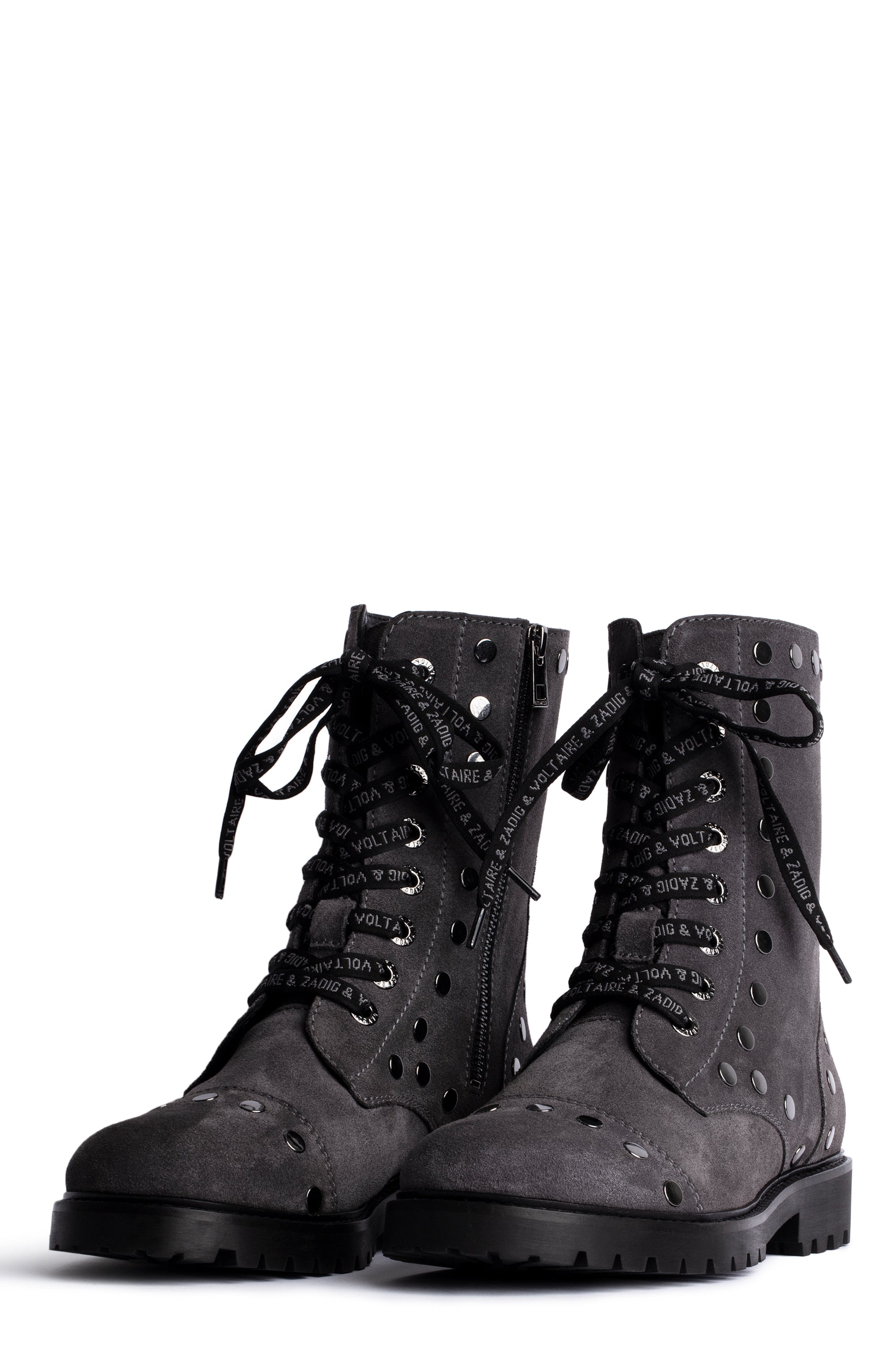 ZHORS LIGNE STREET JOE SUEDE + FLAT STUDS