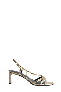 Sleepless sandals in leather - Gold