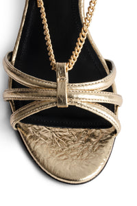 Sleepless sandals in leather - Gold