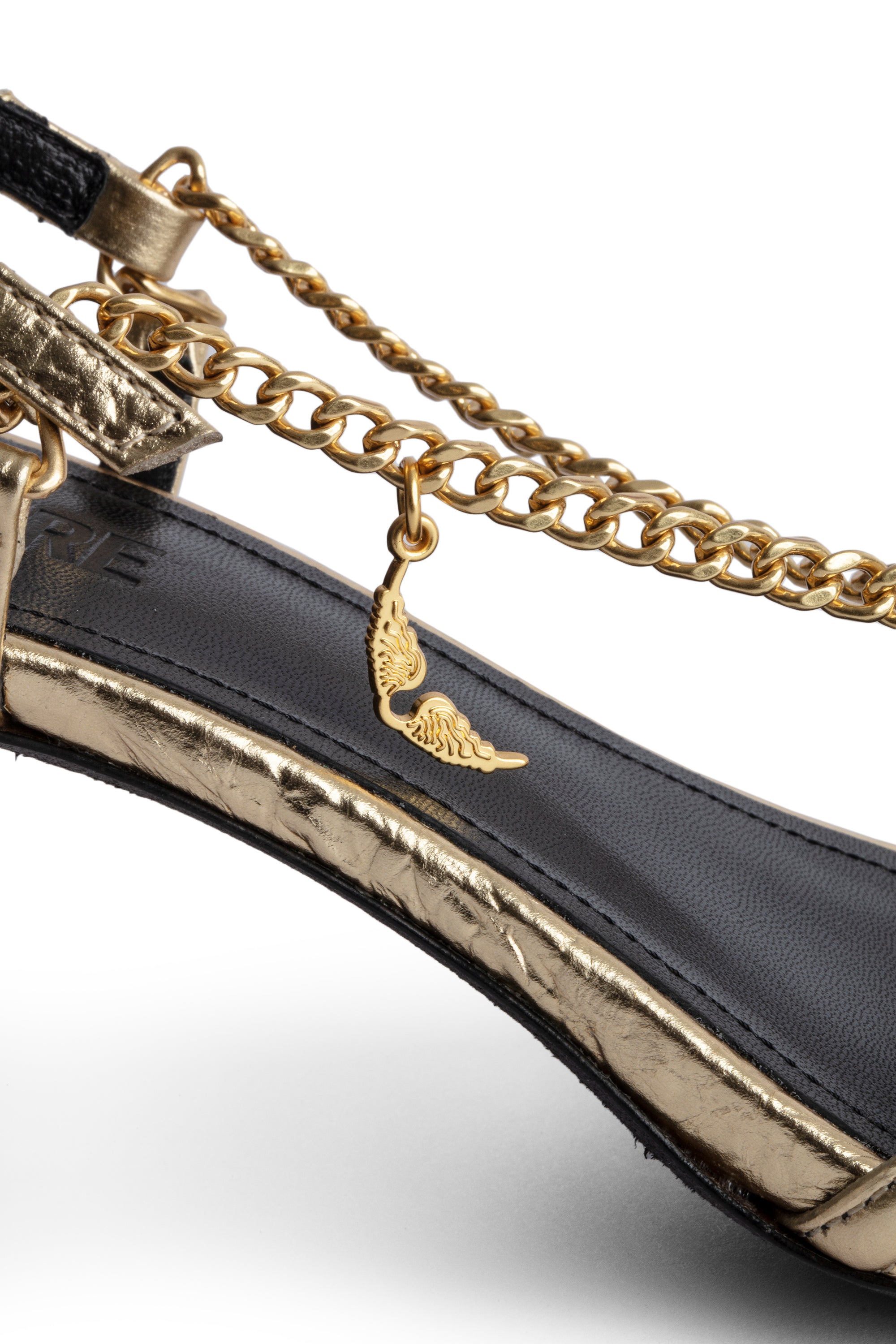 Sleepless sandals in leather - Gold