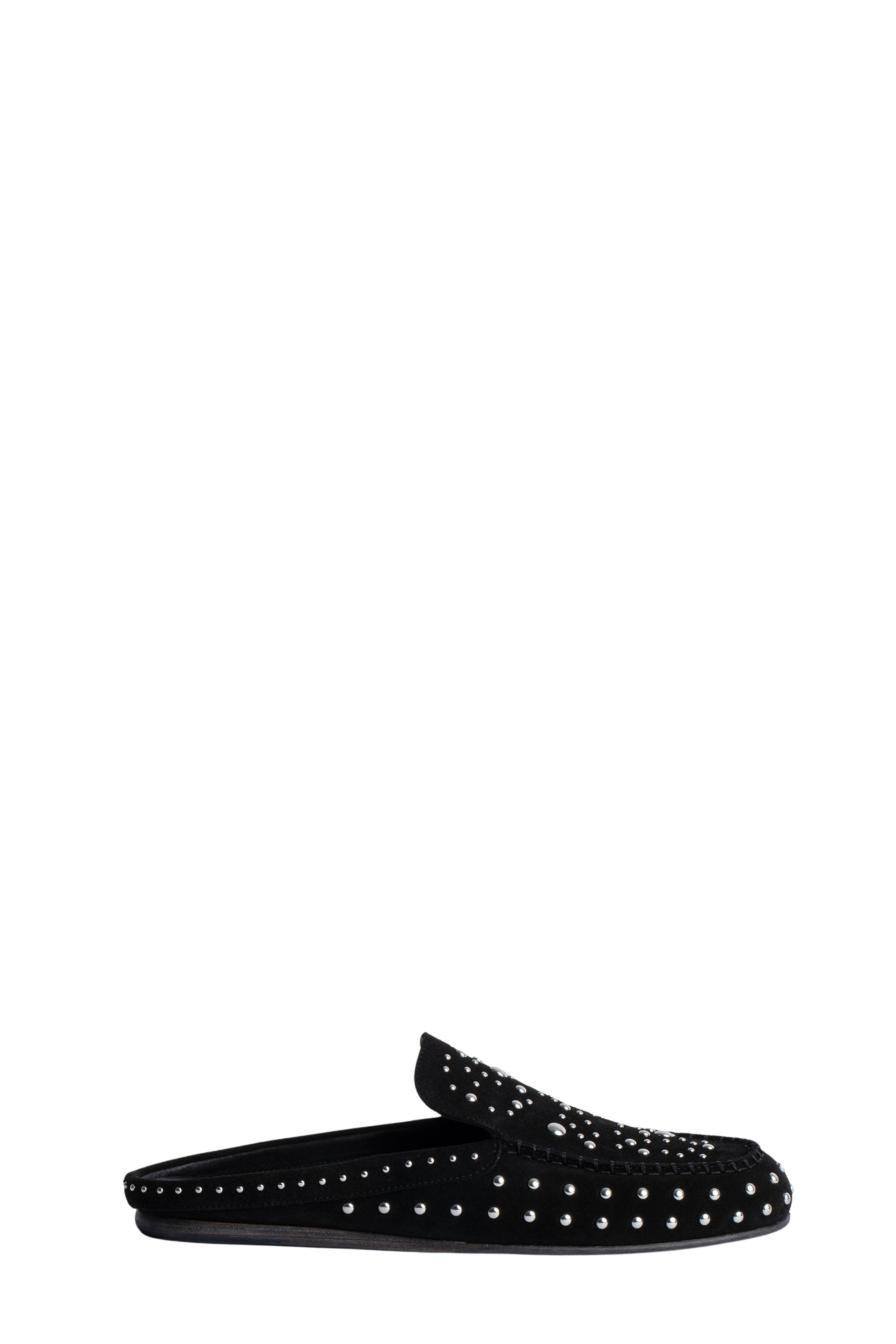 Leather Sleeper Mules - Black