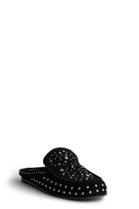 Leather Sleeper Mules - Black