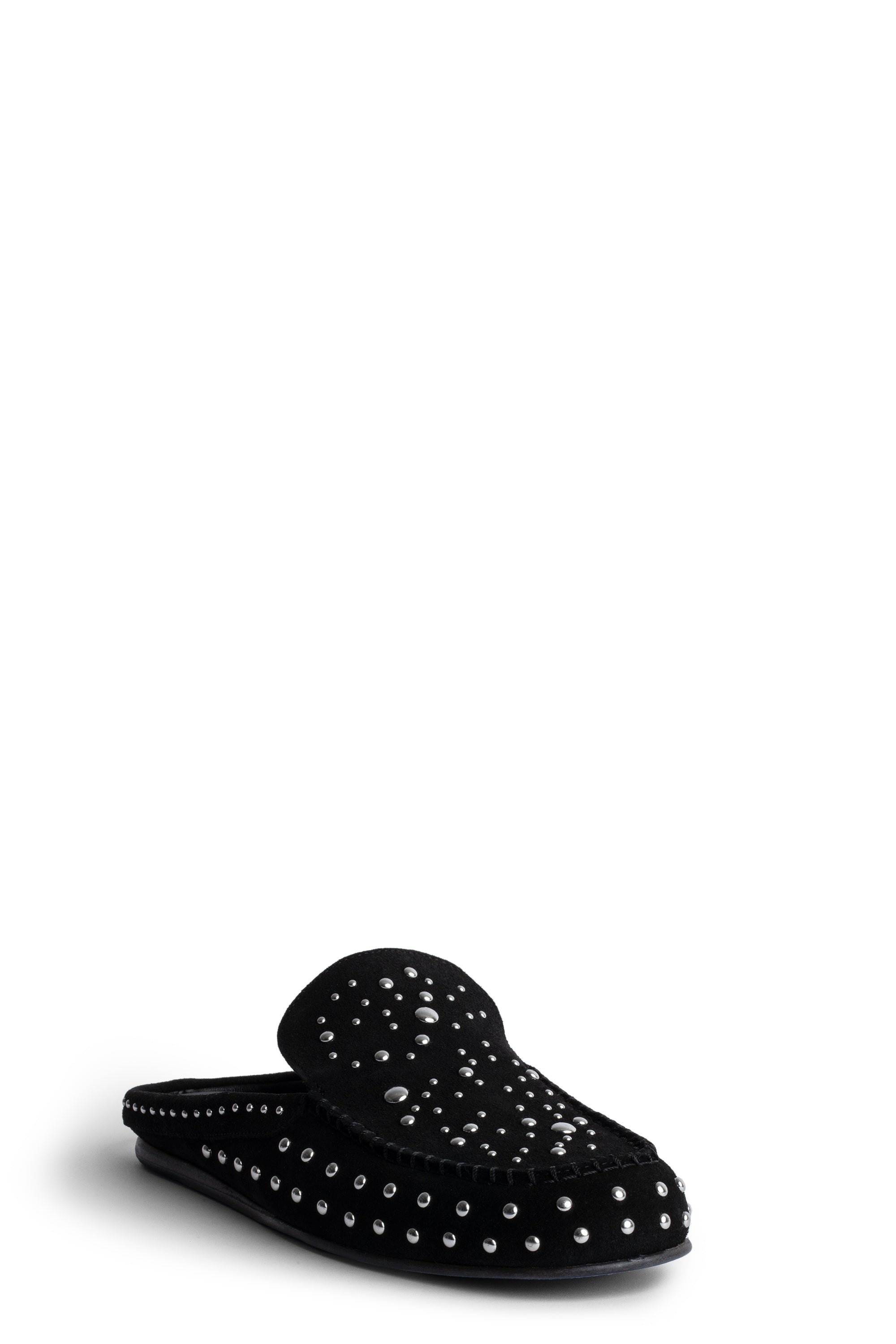 Leather Sleeper Mules - Black