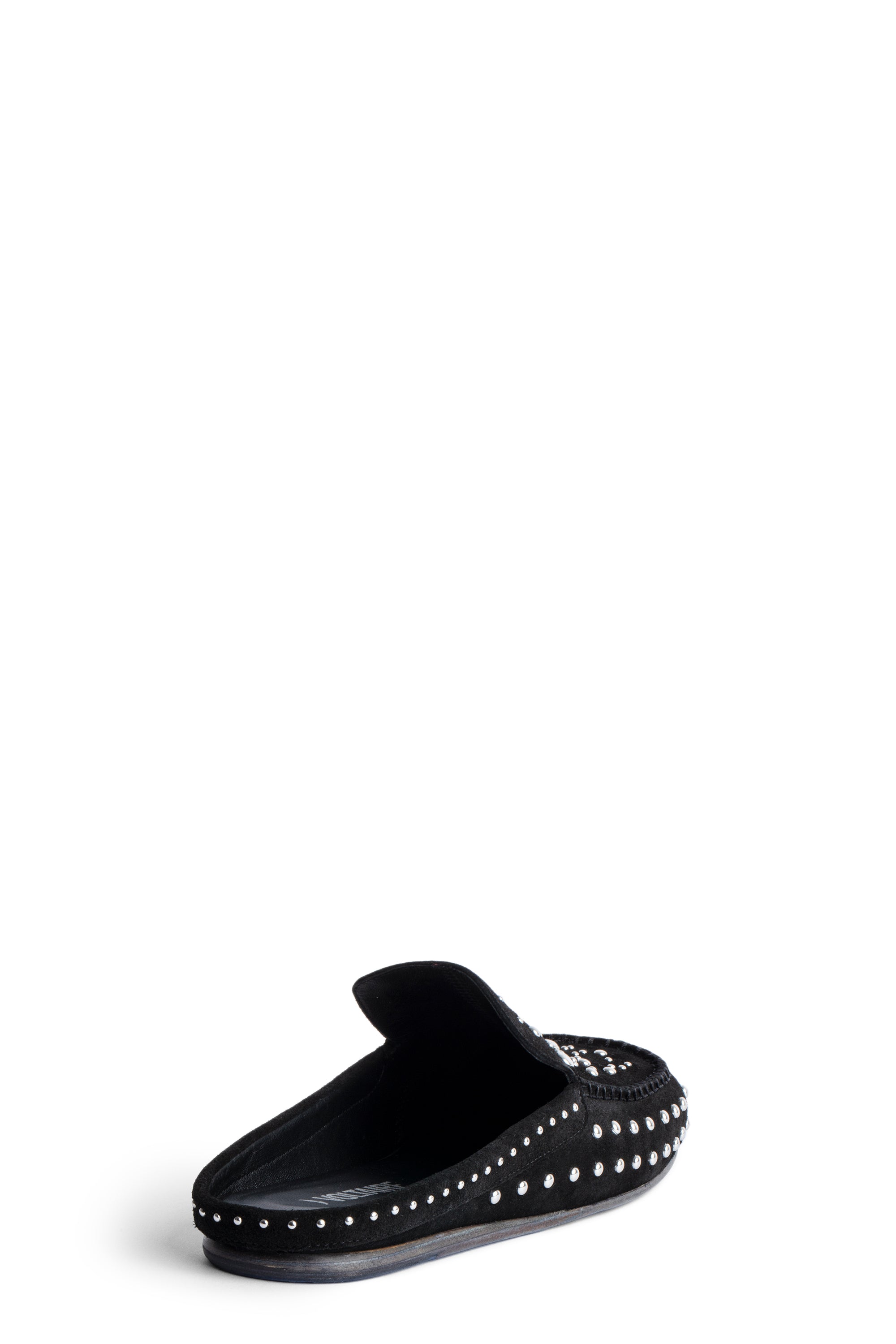 Leather Sleeper Mules - Black