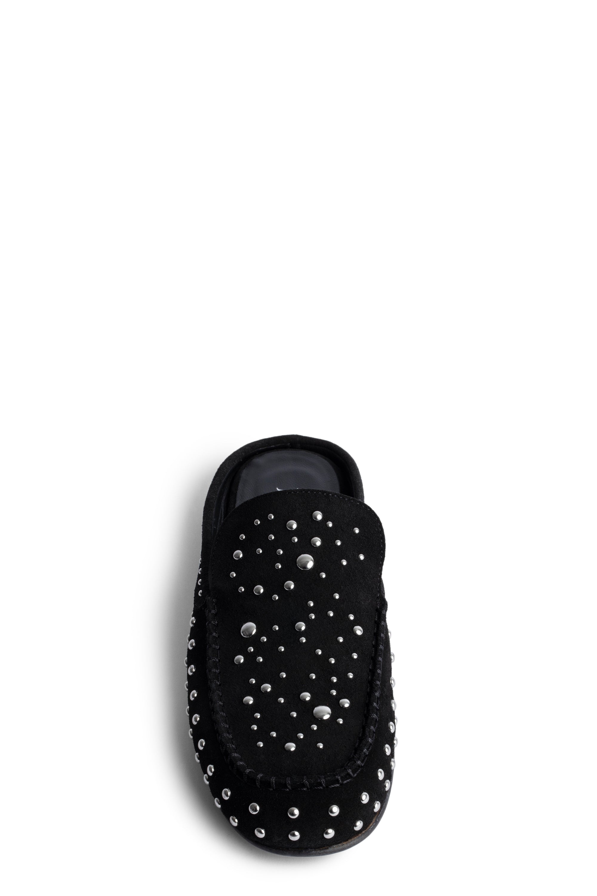 Leather Sleeper Mules - Black