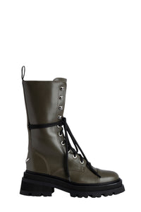 Ride lace-up leather boots - Military