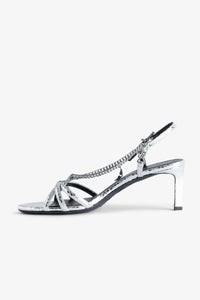 Sandales Sleepless en cuir - Silver