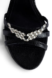 Amee Wing pumps in leather - Black