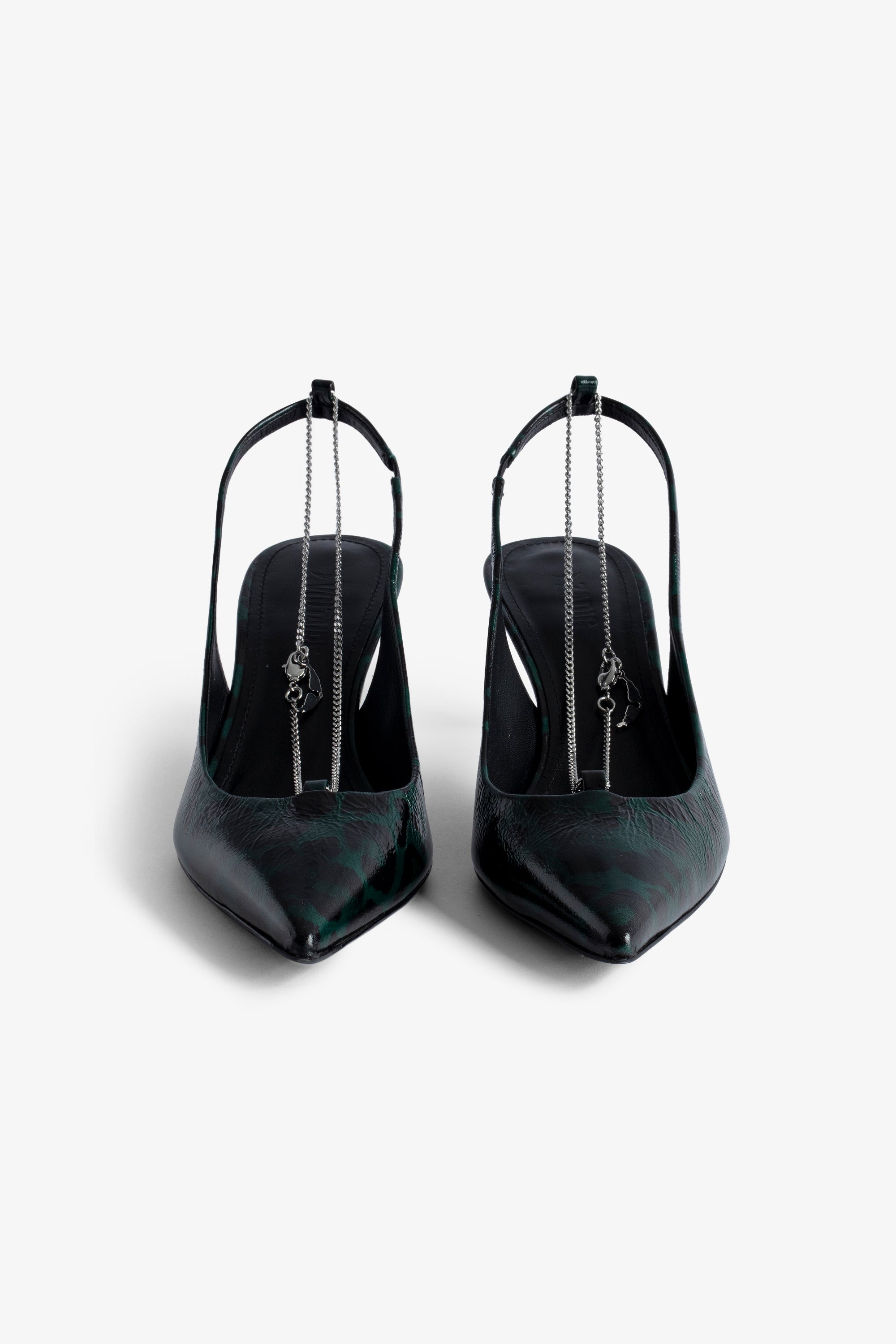 First Night pumps in leather - Abyss