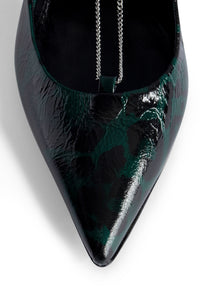 First Night pumps in leather - Abyss
