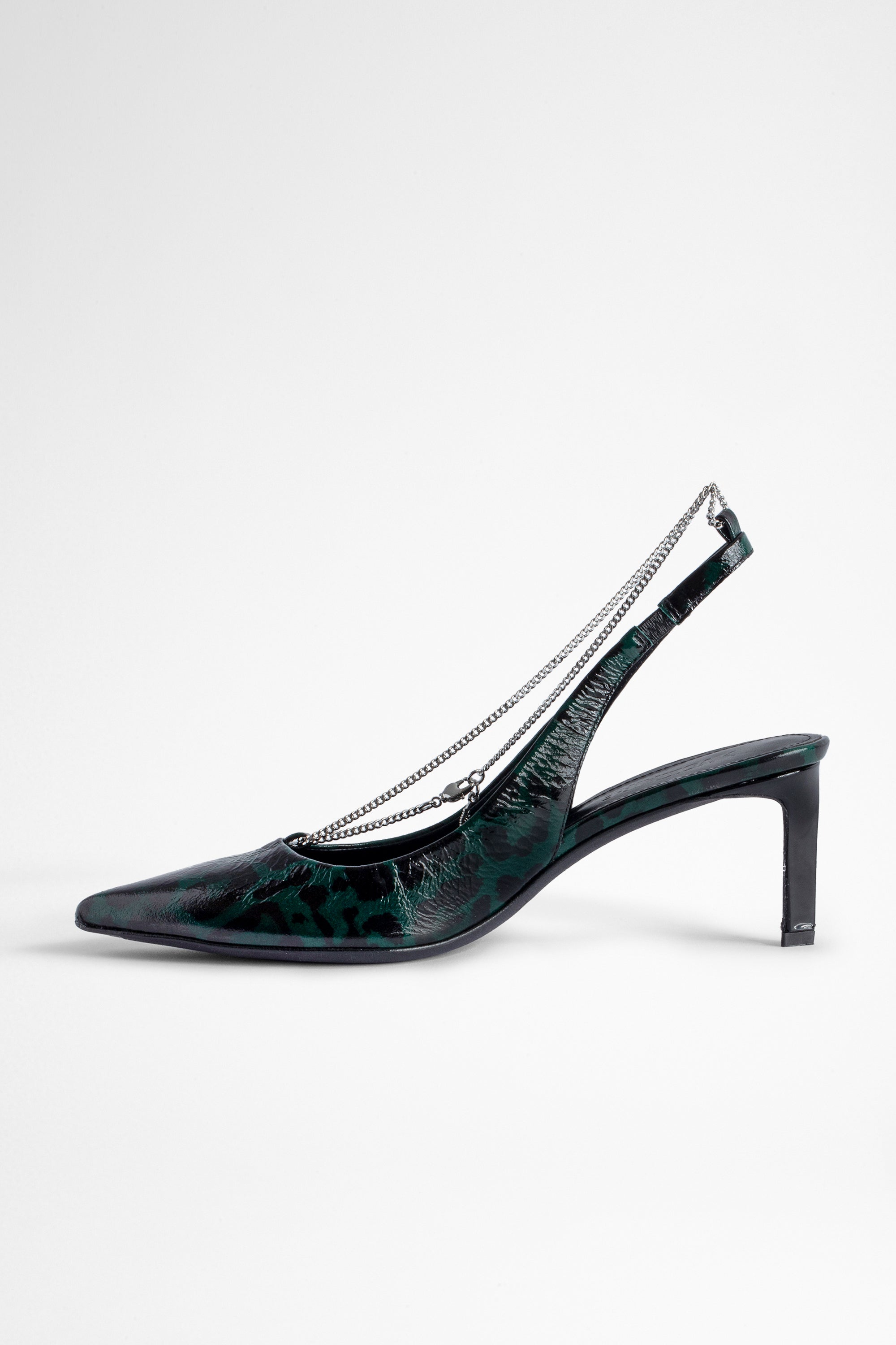 First Night pumps in leather - Abyss