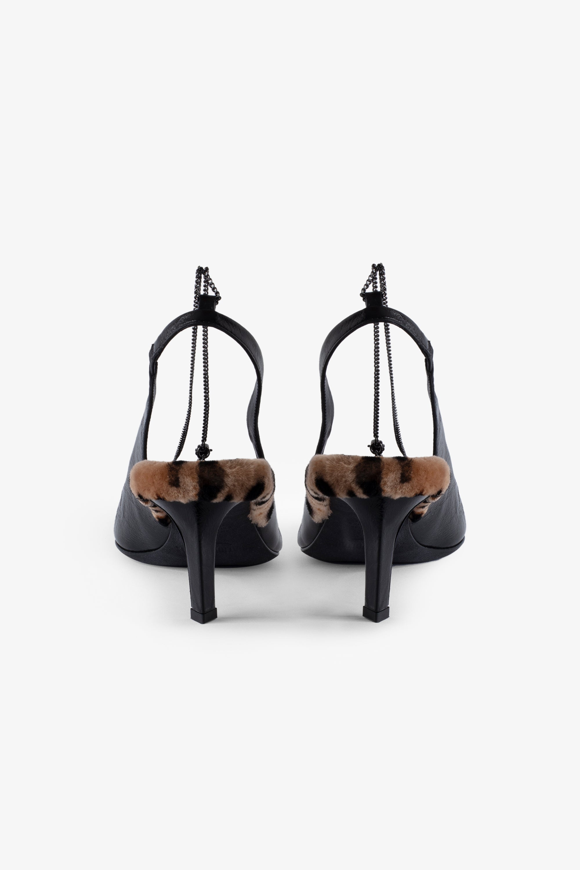 First Night pumps in leather - Black