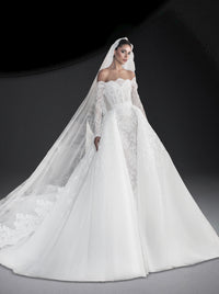 Robe à motif fleuri en dentelle - Cloud Dancer