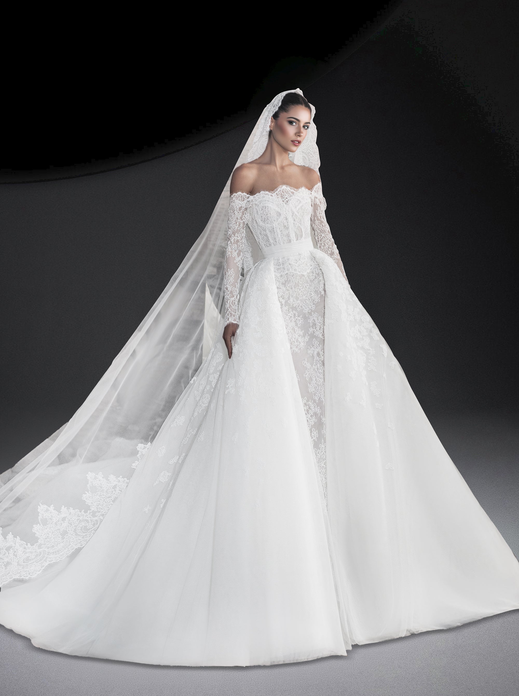 Robe à motif fleuri en dentelle - Cloud Dancer