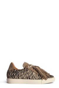 ZHORS LINE TAUPE ZV1747 ZEBRA PRINTED COWSKIN W