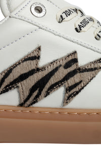 ZHORS LINE WHITE ZV1747 ZEBRA PRINTED COWSKIN W