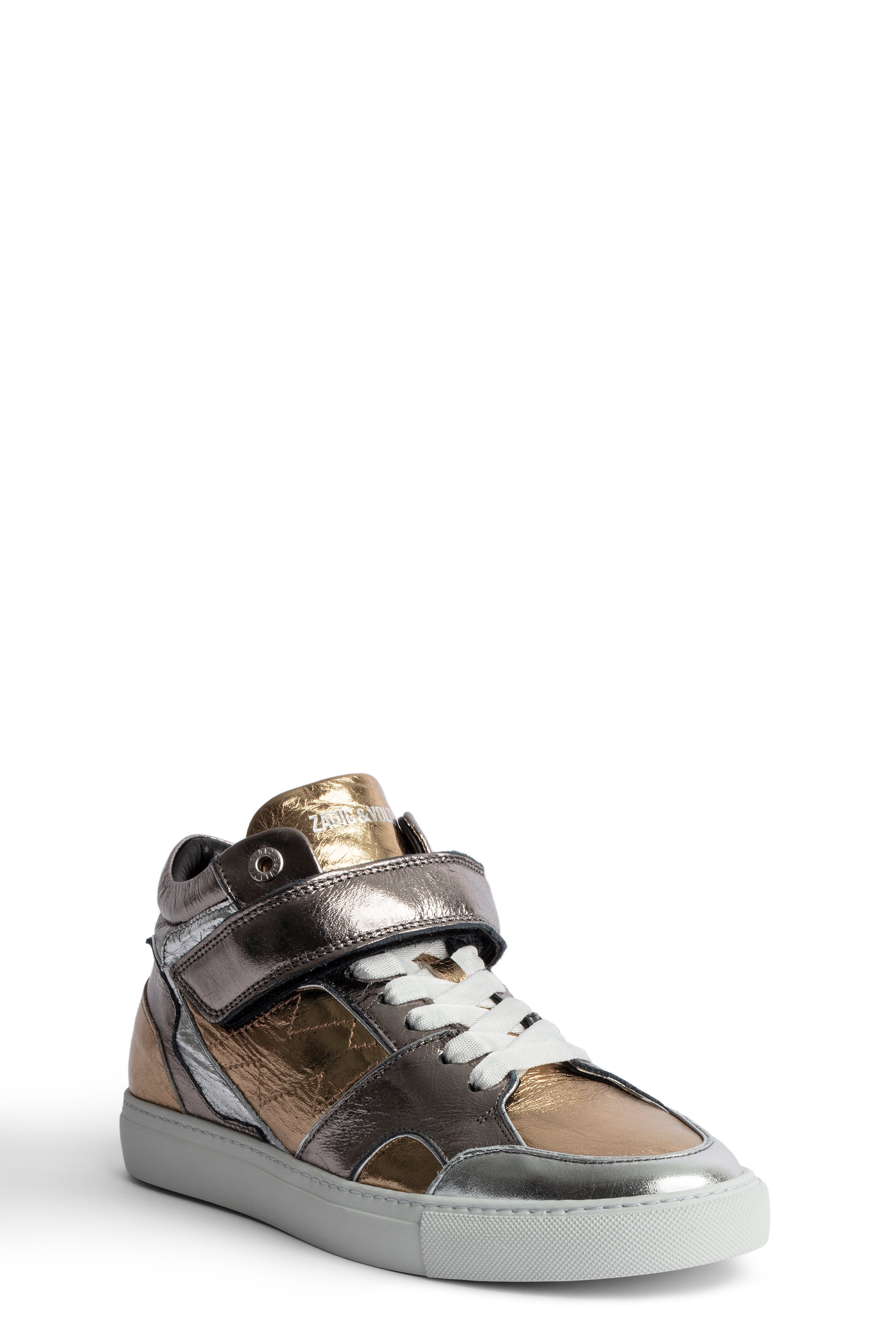 ZV" 1747 Mid Flash logo sneakers in leather - Silver