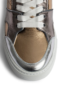 ZV" 1747 Mid Flash logo sneakers in leather - Silver