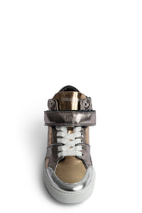 ZV" 1747 Mid Flash logo sneakers in leather - Silver