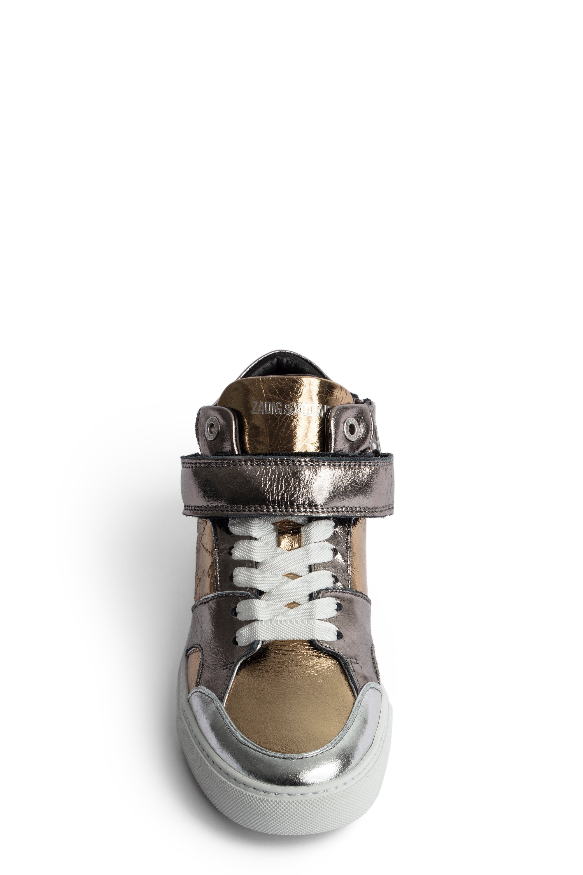 ZV" 1747 Mid Flash logo sneakers in leather - Silver