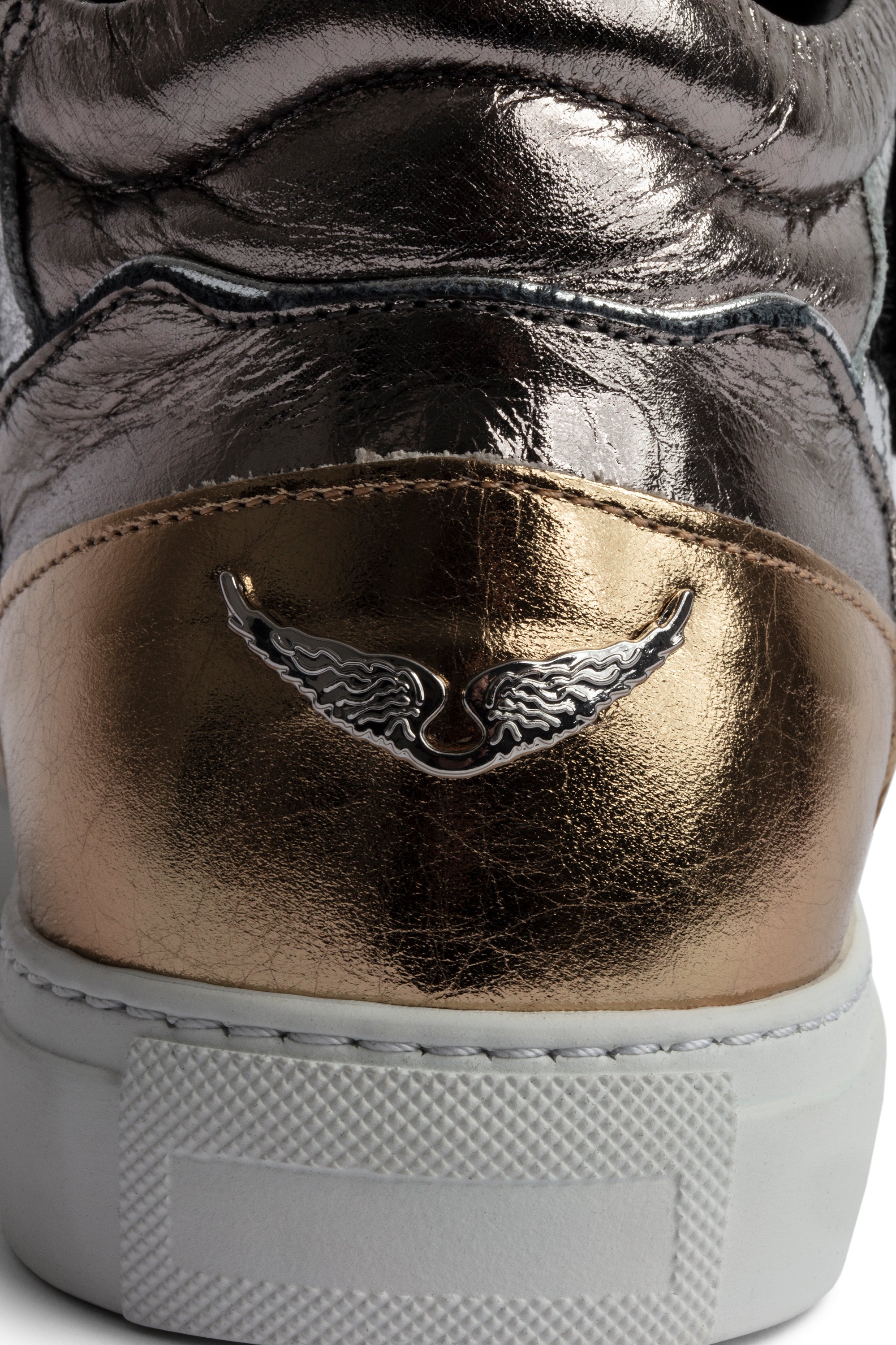 ZV" 1747 Mid Flash logo sneakers in leather - Silver