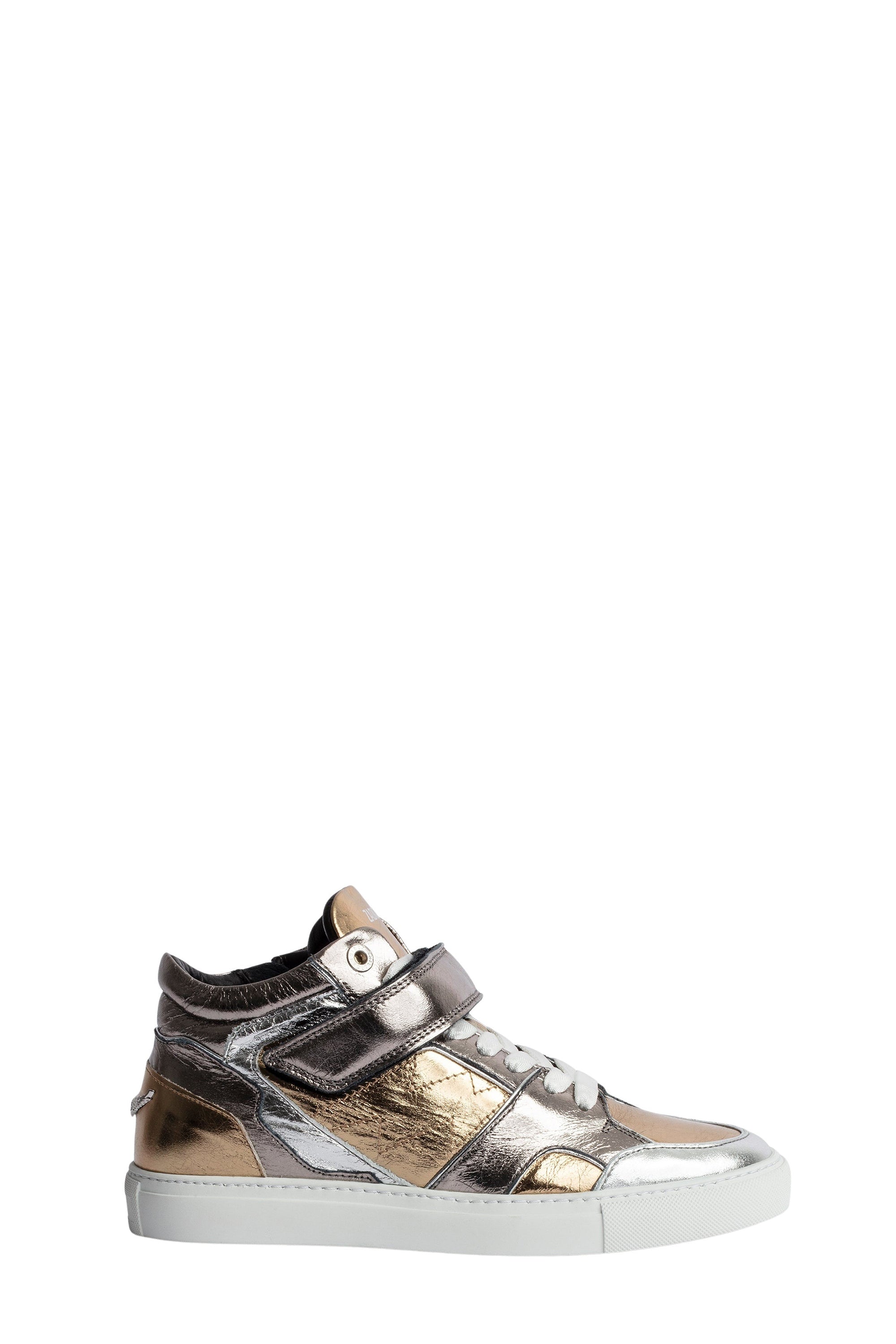 ZV" 1747 Mid Flash logo sneakers in leather - Silver