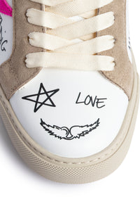 ZV" 1747 Charms Print logo sneakers in leather - Paradise