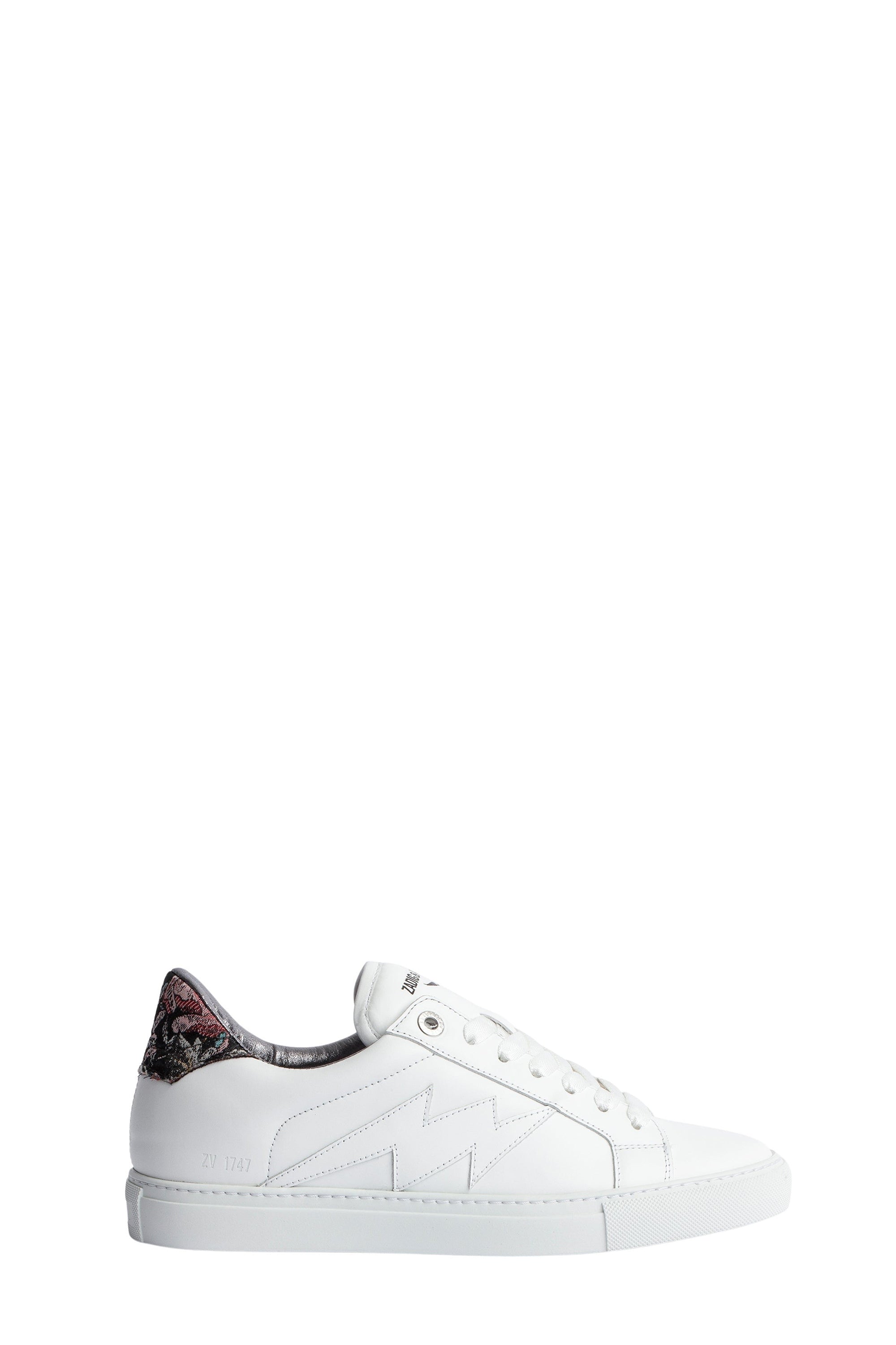 Sneakers basses en cuir à logo " ZV" 1747 La Flash - Blanc